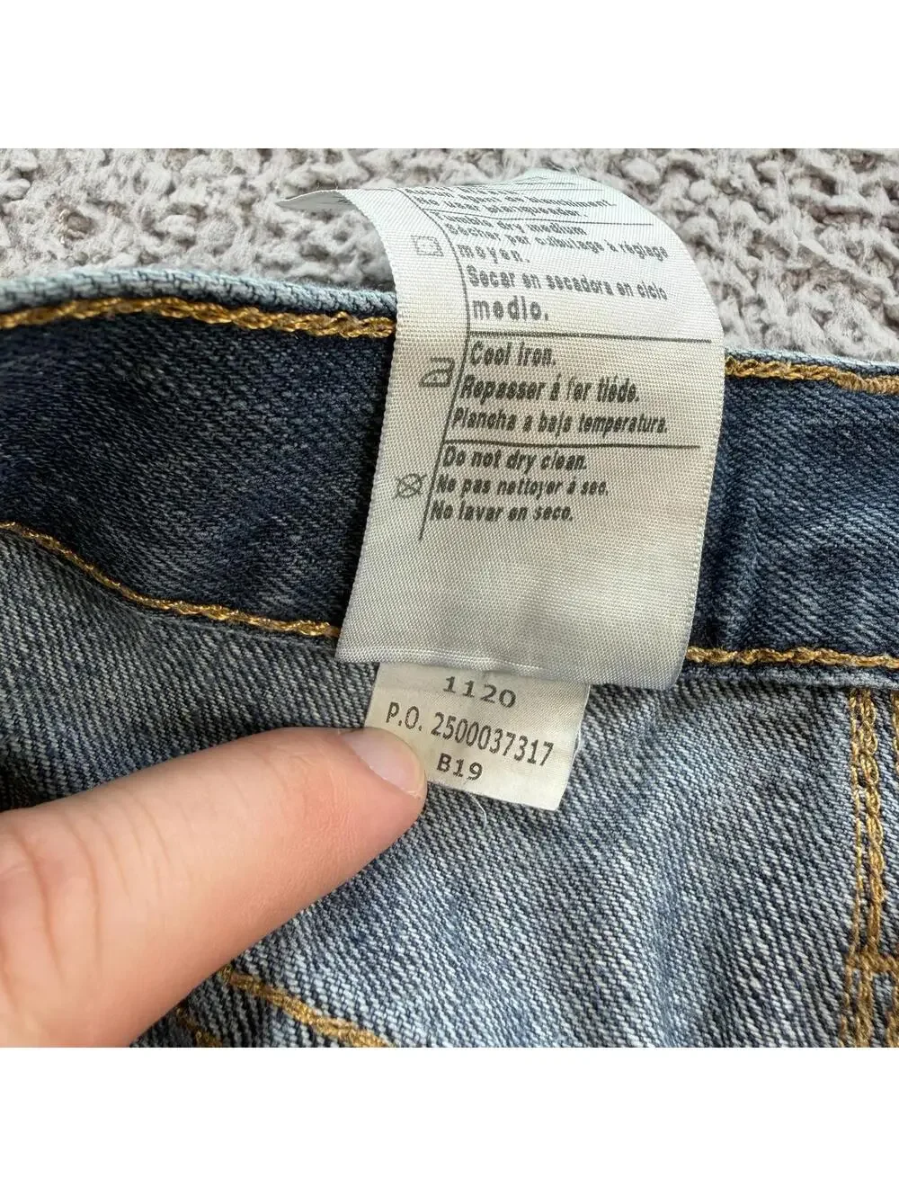 Carhartt Relaxed Fit Jeans Mens 36x32 Blue Denim Workwear Carpenter Style Faded
